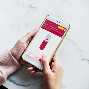 ukázka aplikace v&nbsp;telefonu